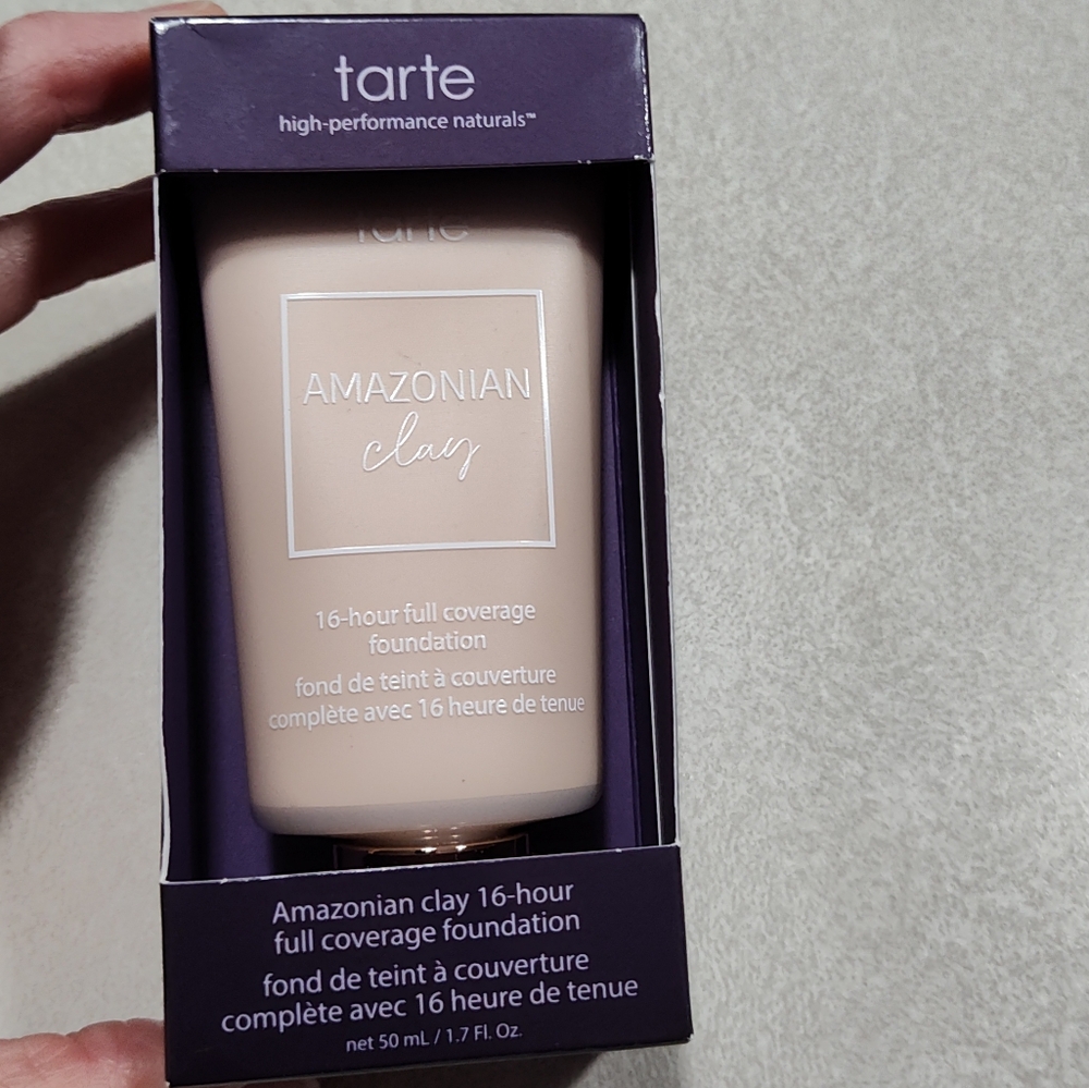 tarte Amazonian Clay Foundation - Beige/Nude in Purple Packaging